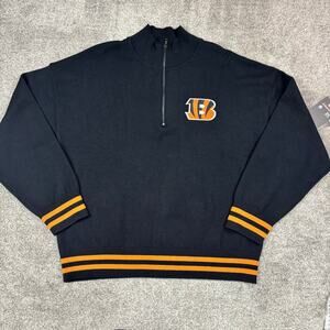 NWT! NFL Cincinnati Bengals Women's 1/4 zip sweater size XL